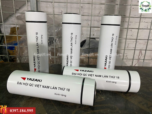 Bình giữ nhiệt in logo công ty giá rẻ