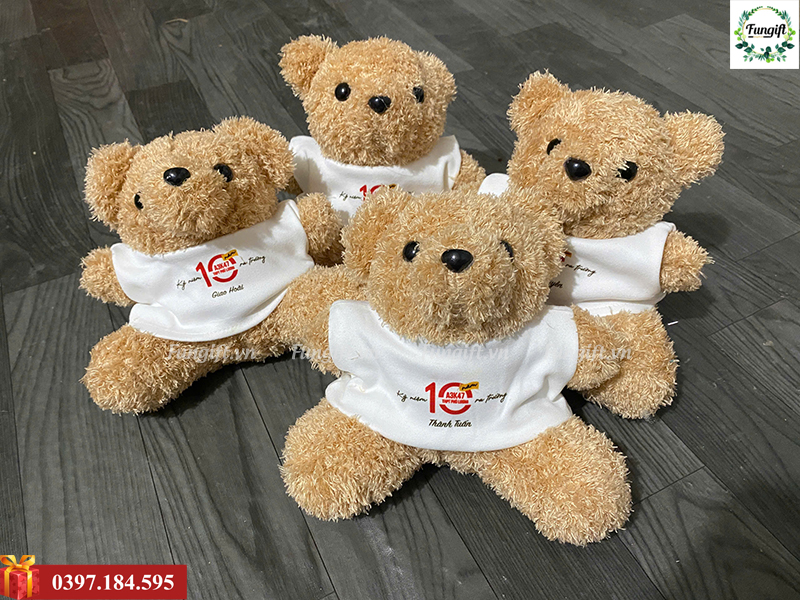 Gấu bông in logo làm quà tặng