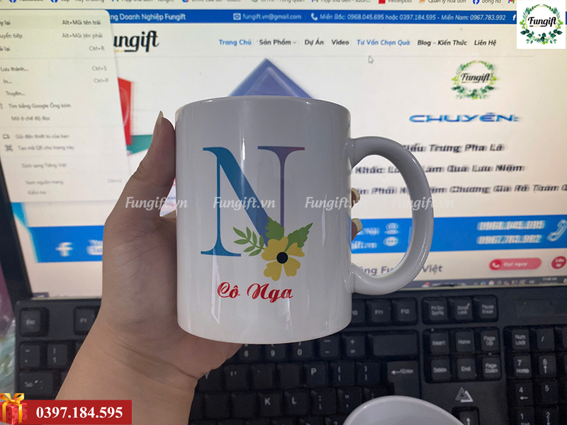 In cốc quà tặng 20-10 tặng thầy cô, người thân, bạn bè, người thương