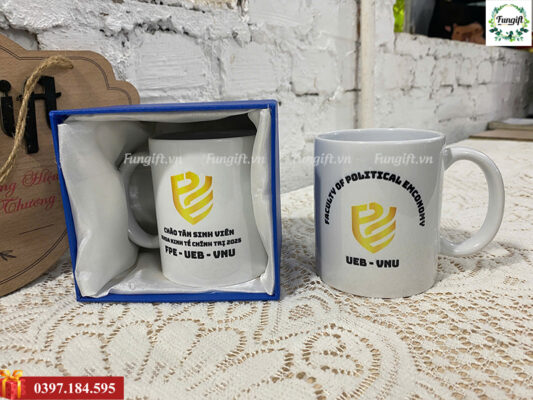 Ly cốc sứ quà tặng in logo, in hình theo yêu cầu số lượng ít đến lớn