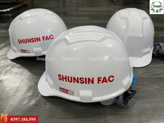 Mũ bảo hộ lao động cho công nhân in logo công ty
