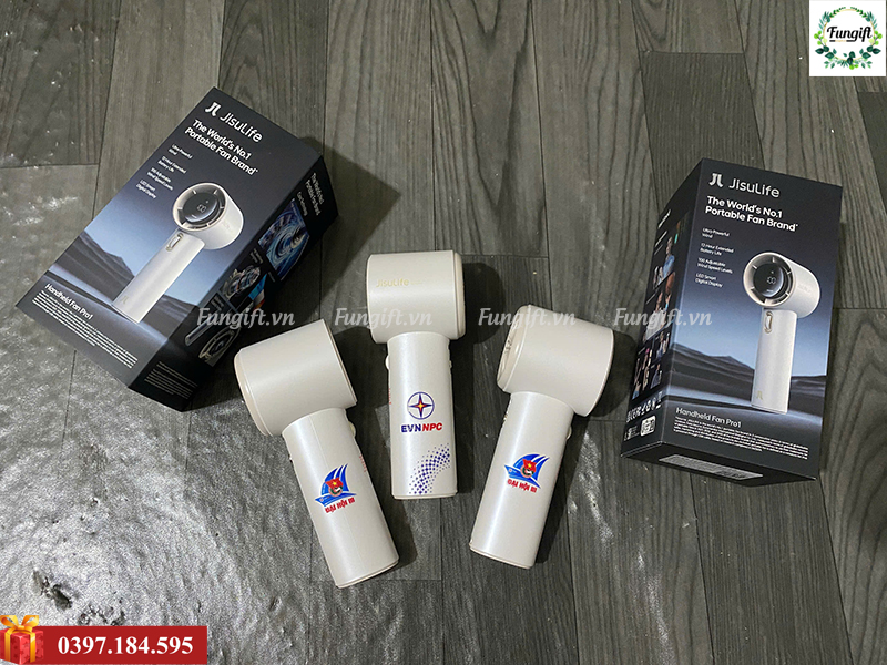 Quạt điện cầm tay in logo theo yêu cầu