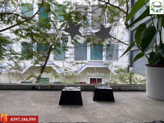 Cúp pha lê găn ngôi sao