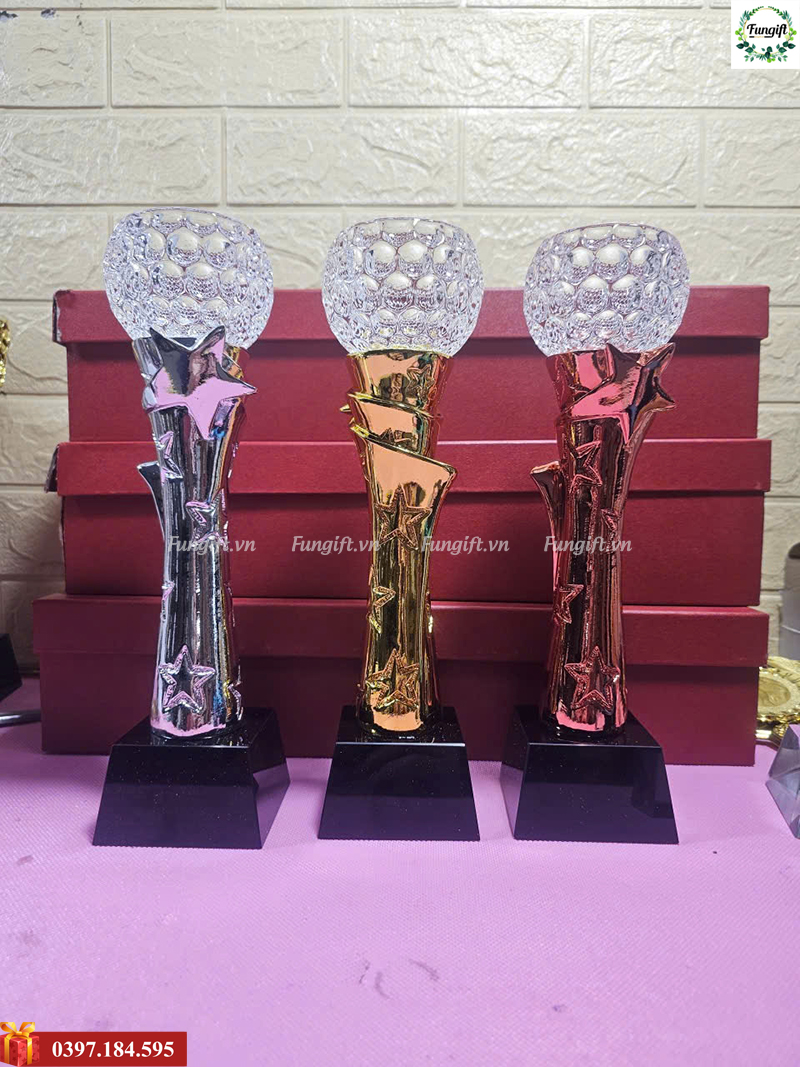 Dịch vụ làm cúp pha lê, cúp trai giải giá rẻ