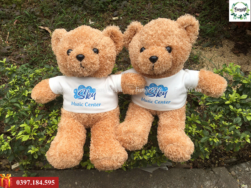 Gấu bông in logo theo yêu cầu