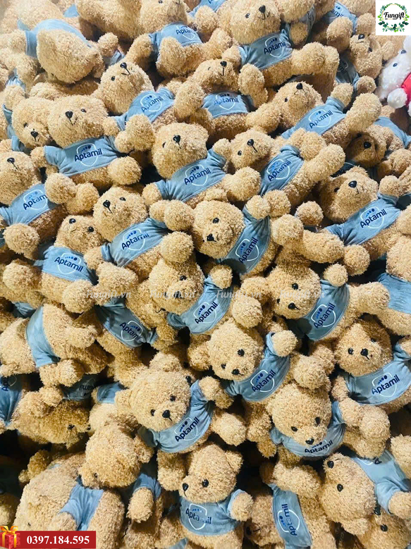 Gấu teddy in logo 