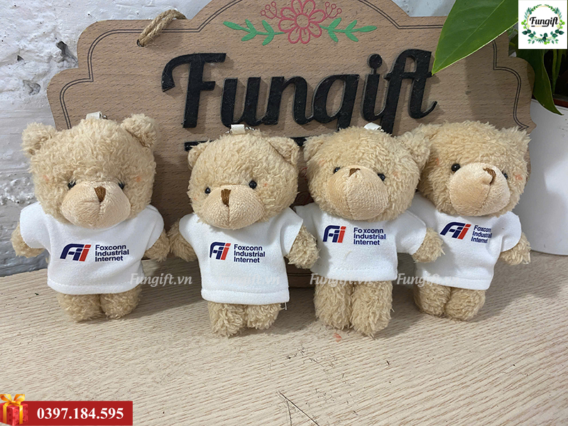 Quà tặng móc khoá gấu bông doanh nghiệp