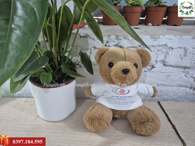 Gấu bông 22cm in logo theo yêu cầu