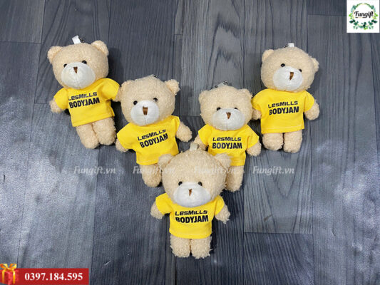 Quà tặng móc khoá gấu bông theo yêu cầu