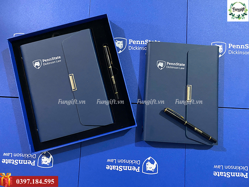 Set sổ bút in logo làm quà tặng
