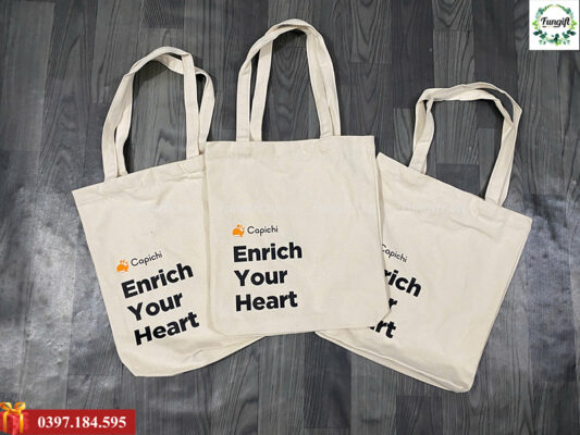 Túi vải canvas in logo công ty