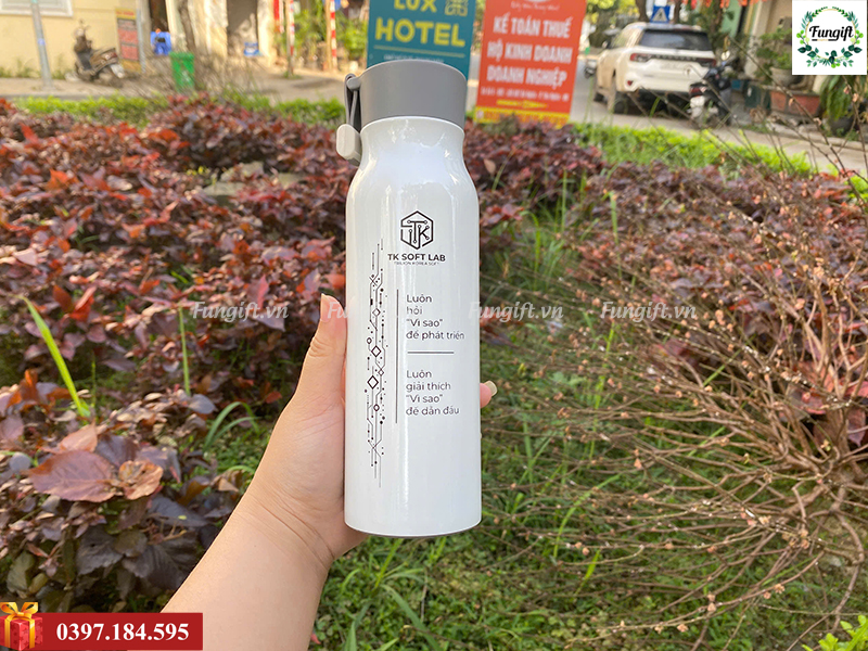 Bình giữ nhiệt in logo giá rẻ