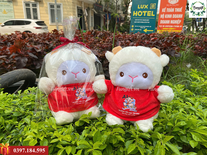 Gấu bông cừu trắng quà tặng