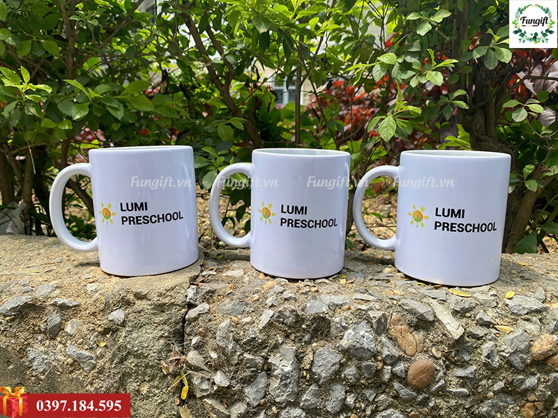 Ly sứ in logo công ty