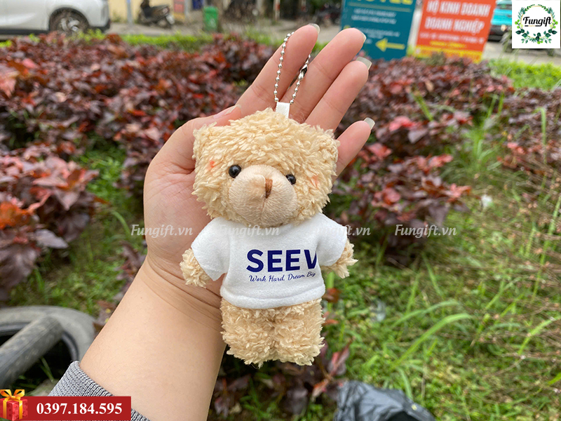 Quà tặng móc khoá gấu bông theo yêu cầu