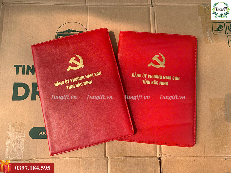 Xưởng may bìa trình ký da theo yêu cầu