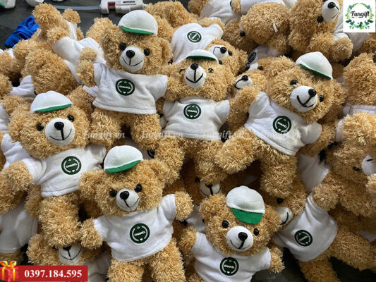 Cơ sở sản xuất gấu móc khóa in logo