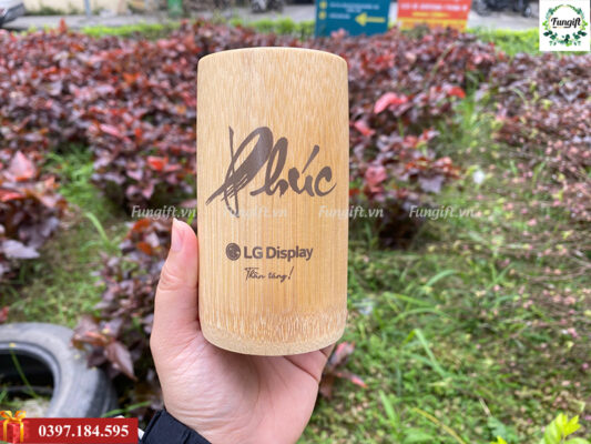 Cốc tre in logo công ty