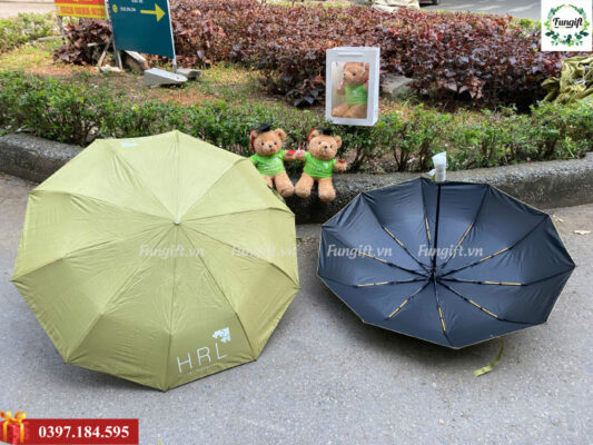 Combo quà tặng ô gấu in logo