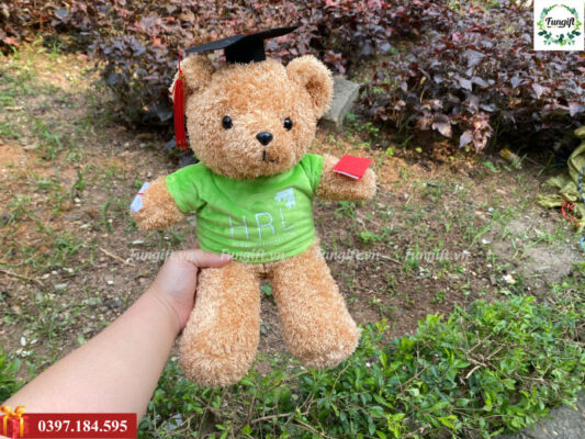 Gấu bông in logo kèm phụ kiện