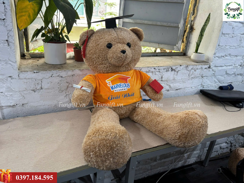 In logo gấu bông 810cm sản xuất
