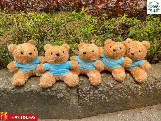 Mẫu gấu bông sản xuất in logo