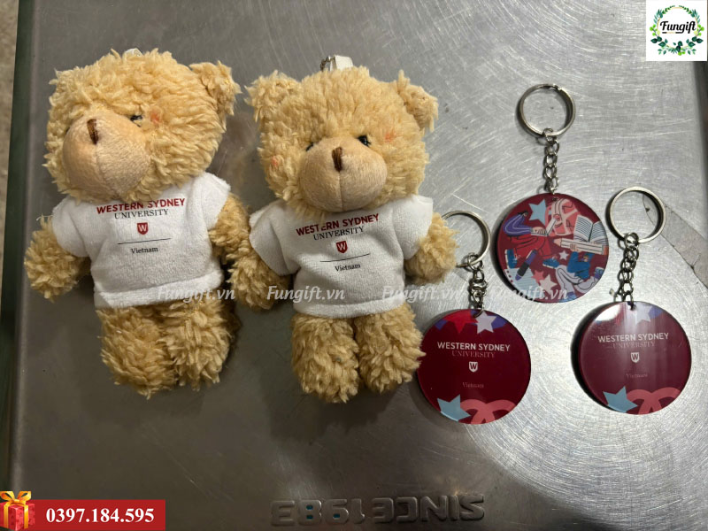 Mẫu gấu móc khóa trang trí in giá rẻ