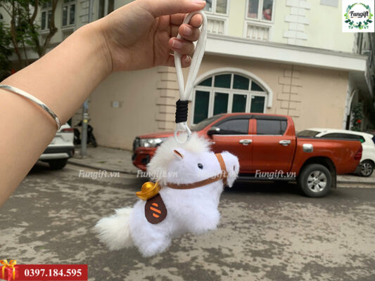 Móc khóa ngựa bông sản xuất tại xưởng