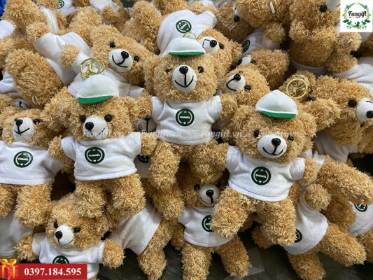 Sản xuất gấu móc khóa phụ kiện mũ