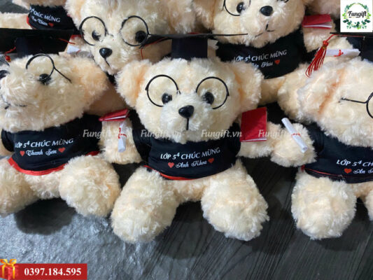 Xưởng in gấu cử nhân số lượng lớn