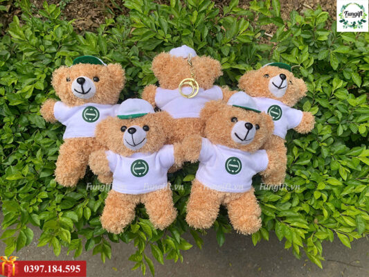 Xưởng in gấu móc khóa đội mũ