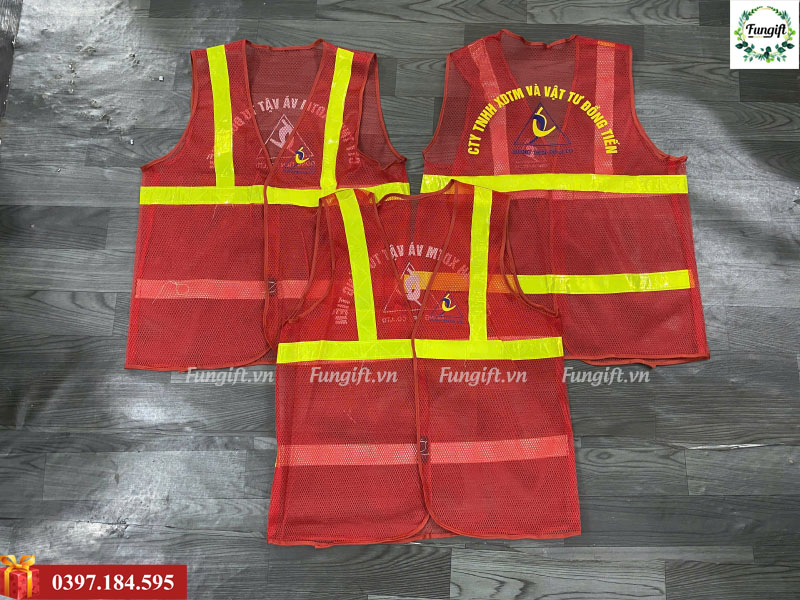 Áo lưới bảo hộ phản quang in logo
