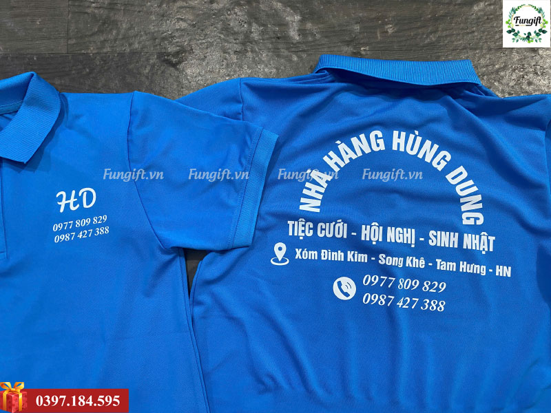 Áo thun đồng phục có cổ in logo