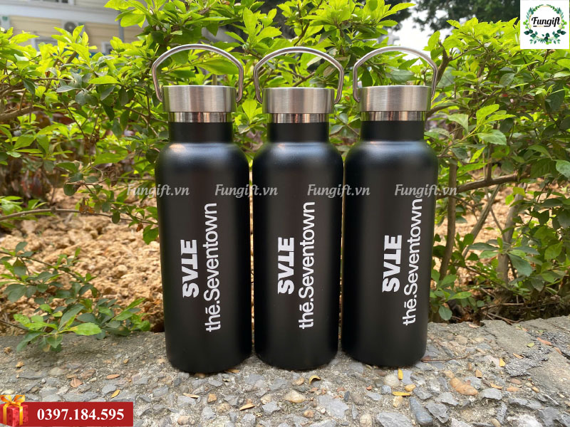 Bình giữ nhiệt inox 304 có quai xách in logo