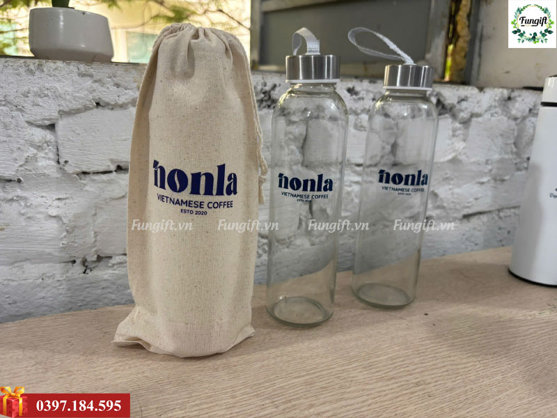 Bình nước thuỷ tinh quà tặng 500ml