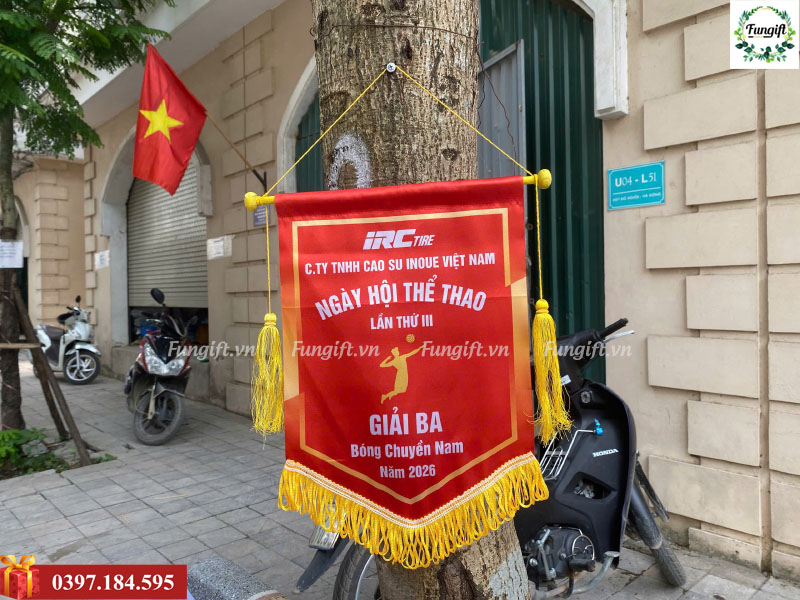 Cờ lưu niệm in logo theo yêu cầu