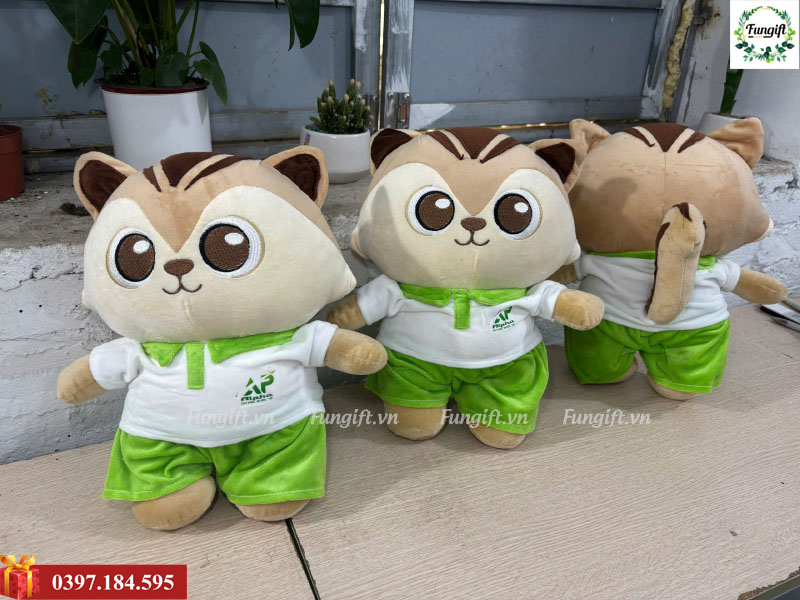 Gấu bông con sóc sản xuất theo yêu cầu