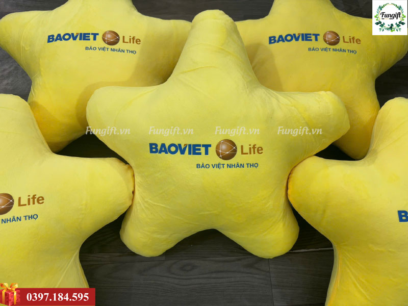 Gấu bông hình ngôi sao in logo