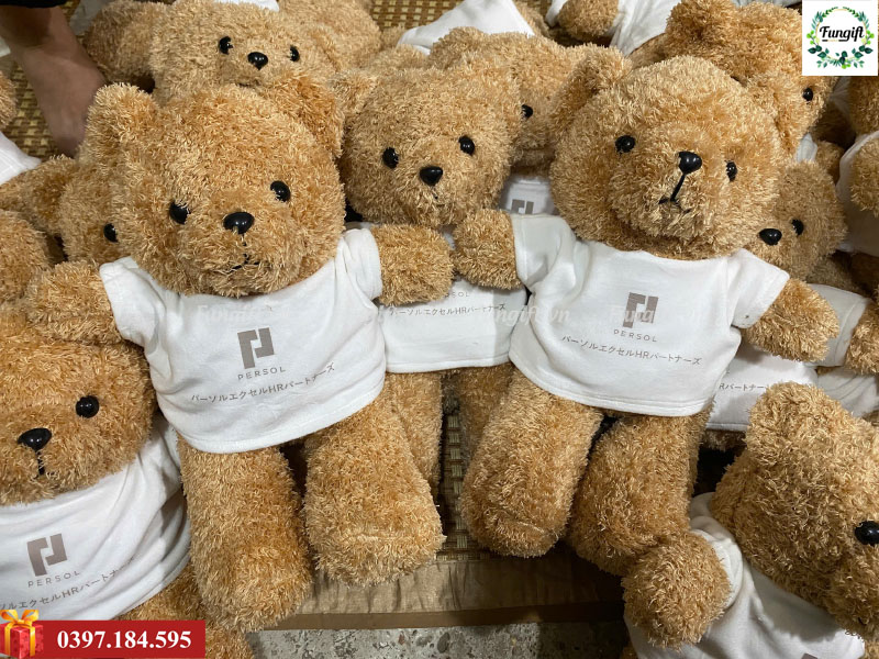 Gấu bông in logo theo yêu cầu