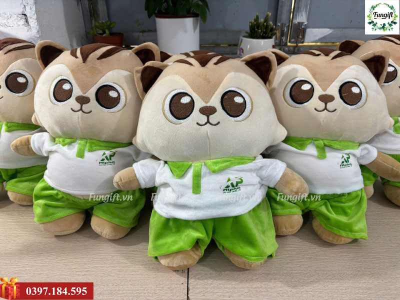 Gấu bông thương hiệu in logo làm quà tặng