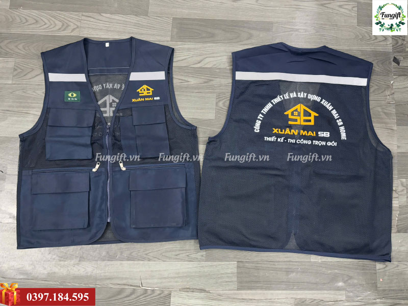 In logo áo lưới bảo hộ lao động