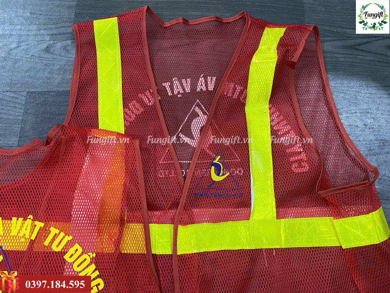 In logo áo lưới phản quang giá rẻ