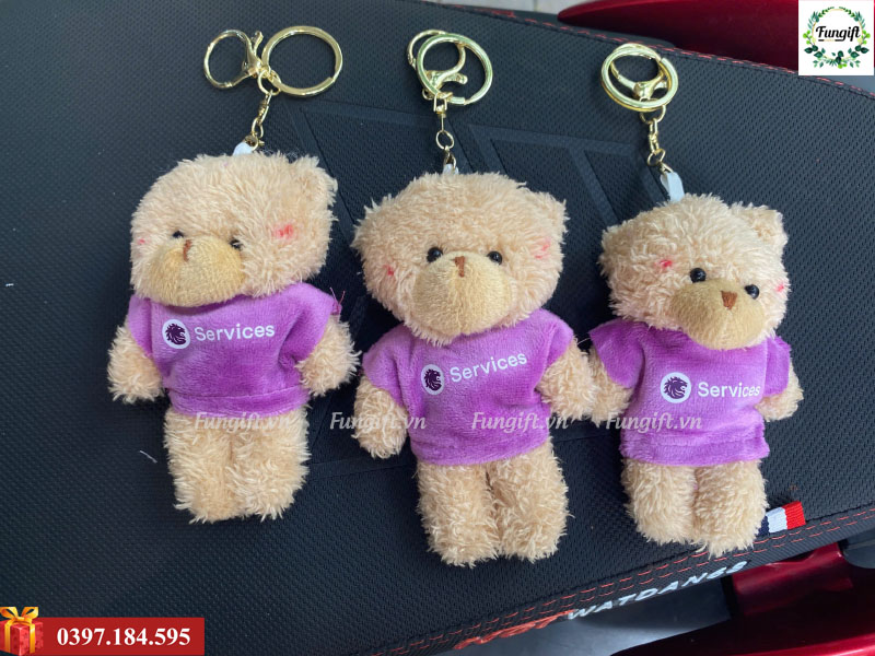 Móc chìa khoá gấu bông quà tặng