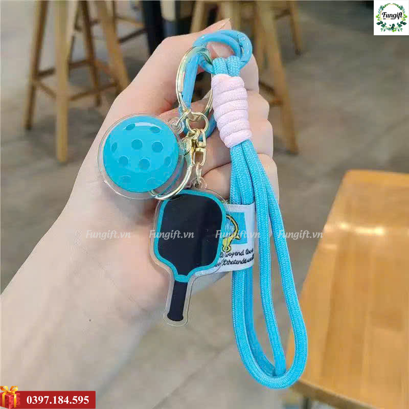 Móc khoá kim loại pickleball