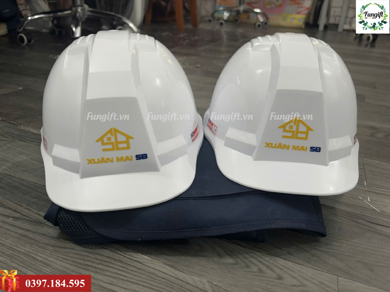 Mũ bảo hộ lao động in logo