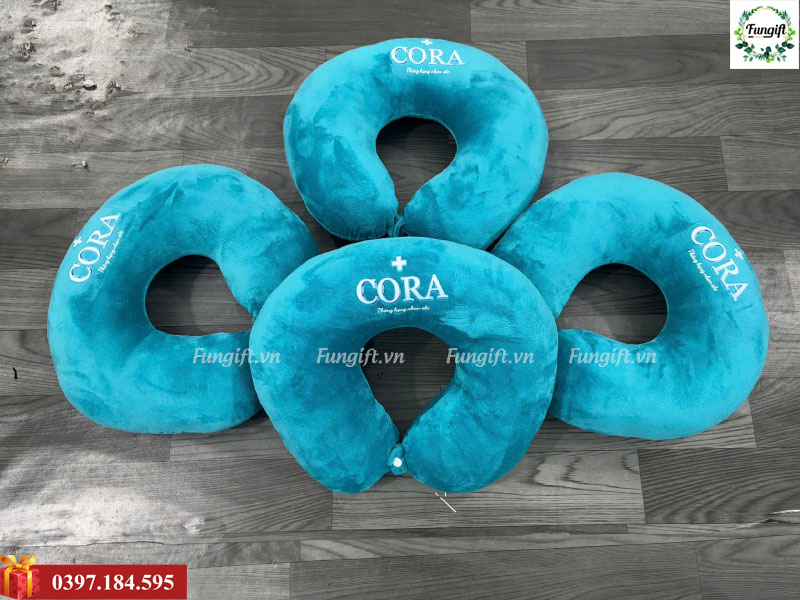 Quà tặng gối kê cổ in logo