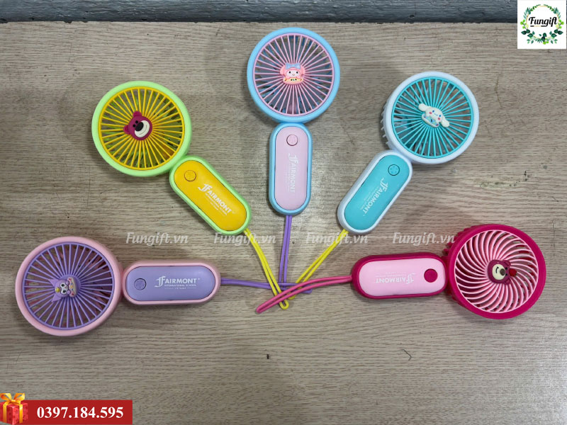 Quạt điện cầm tay mini in logo làm quà tặng