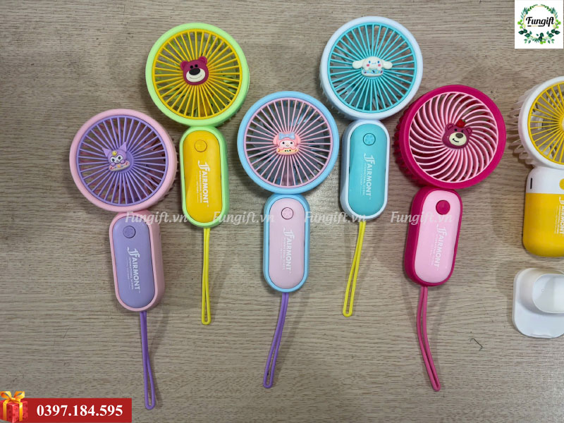 Quạt điện cầm tay mini in logo theo yêu cầu