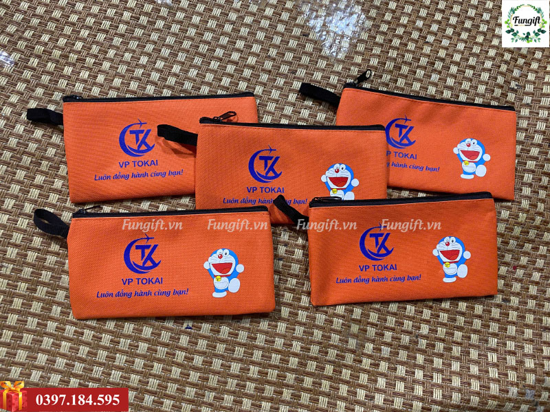 Túi bút vải canvas in theo yêu cầu