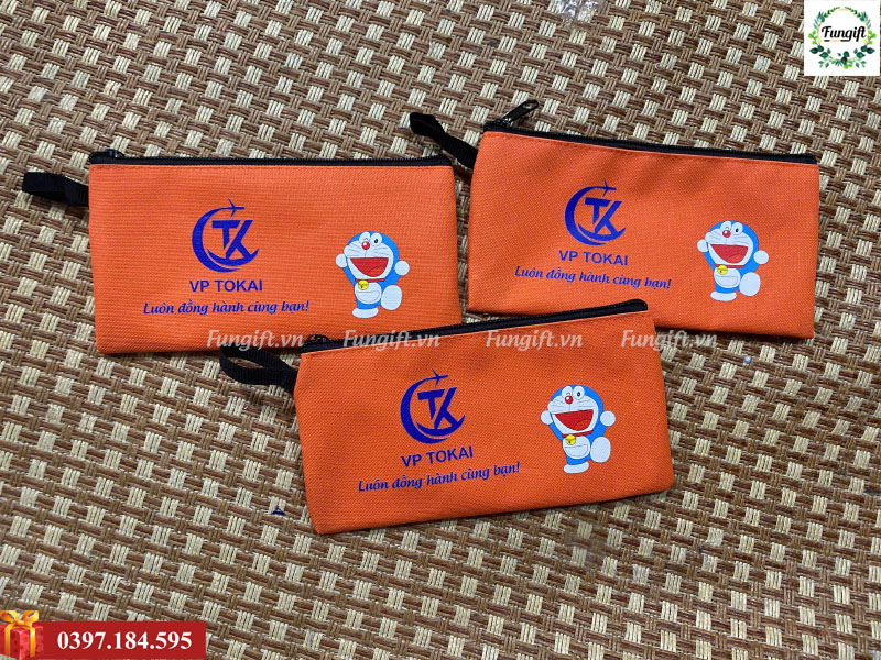 Túi canvas đựng bút in logo